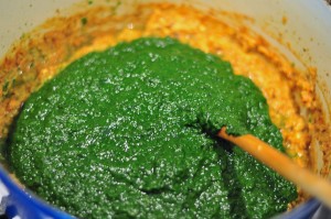 Adding pureed spinach and kale