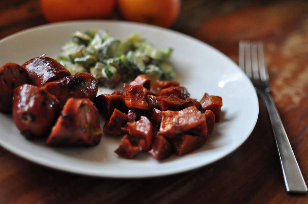 Tamarind glazed sweet potatoes