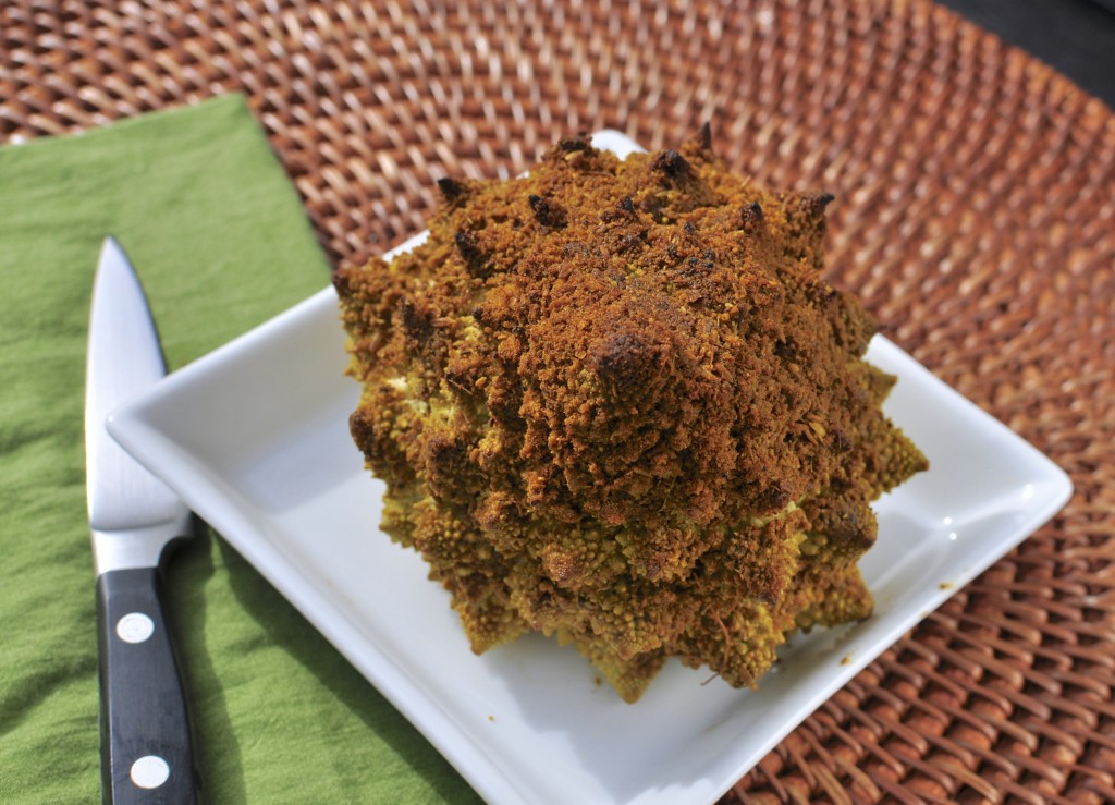 Whole Roasted Romanesco with Indian Spices